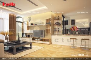 Không gian phòng khách nhà ở chung cư đẹp