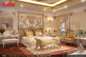phòng ngủ biệt thự Pháp