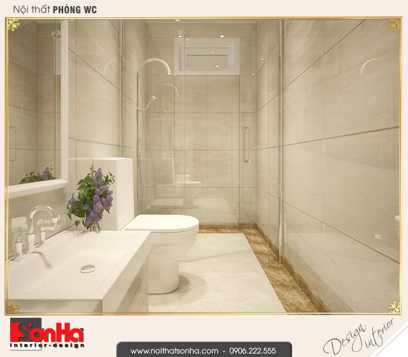 13 Thiết kế nội thất phòng tắm wc biệt thự tân cổ điển khu đô thị vinhomes hải phòng