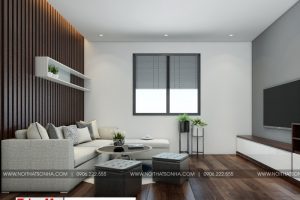 11 Thiết kế nội thất phòng khách hiện đại căn hộ cho thuê tại hải phòng