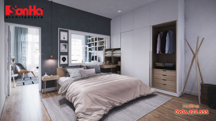 Mẫu phòng ngủ đẹp được thiết kế tinh tế theo phong cách Bắc Âu