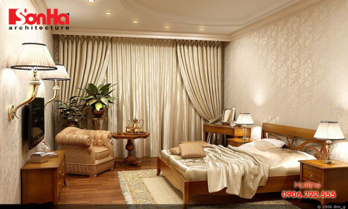 Mẫu phòng ngủ phong cách nội thất châu Âu đặc trưng và ấn tượng nổi bật 