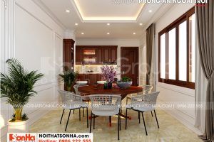 11 Nội thất phòng ăn ngoài trời nhà ống tân cổ điển 5 tầng tại hà nội sh nop 0199