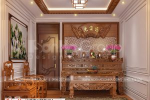 12 Cách bố trí nội thất phòng thờ nhà ống tân cổ điển đẹp tại hà nội sh nop 0199