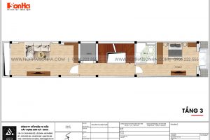 18 Mặt bằng tầng 3 nhà ống tân cổ điển tại hà nội sh nop 0199