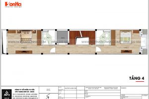 19 Bản vẽ tầng 4 nhà ống tân cổ điển 3 phòng ngủ tại hà nội sh nop 0199