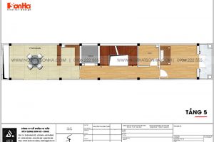 20 Mặt bằng tầng 5 nhà ống mặt tiền 3.4m kiểu tân cổ điển tại hà nội sh nop 0199