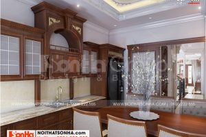 5 Cách bố trí nội thất phòng bếp nhà ống tân cổ điển 3 phòng ngủ tại hà nội sh nop 0199